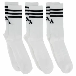 adidas 3 Pk Crew White Vit Sale