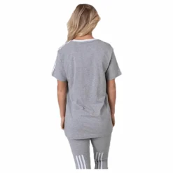 3 Stripes Essential Boyfriend Tee Medium Grey Heather*adidas Clearance