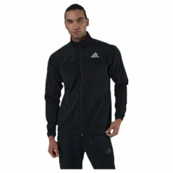 adidas Tennis 3 Stripes Knit Jacket Black Svart Outlet