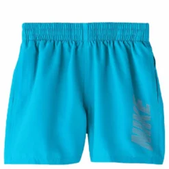 Nike Swim 4" Volley Short Logo Solid Youth Blue/Orange Turkos Sale