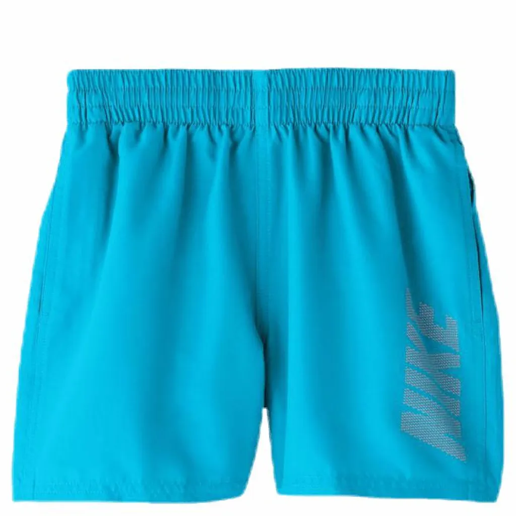 Nike Swim 4" Volley Short Logo Solid Youth Blue/Orange Turkos Sale
