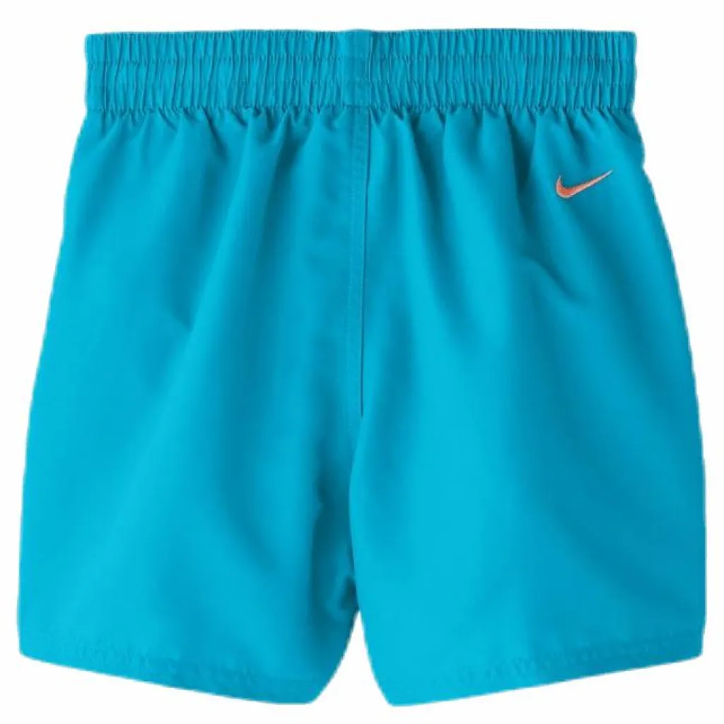 Nike Swim 4" Volley Short Logo Solid Youth Blue/Orange Turkos Sale