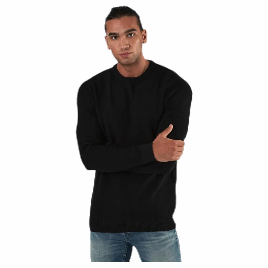 Jack & Jones Aaron Knit Crew Neck Black Svart
