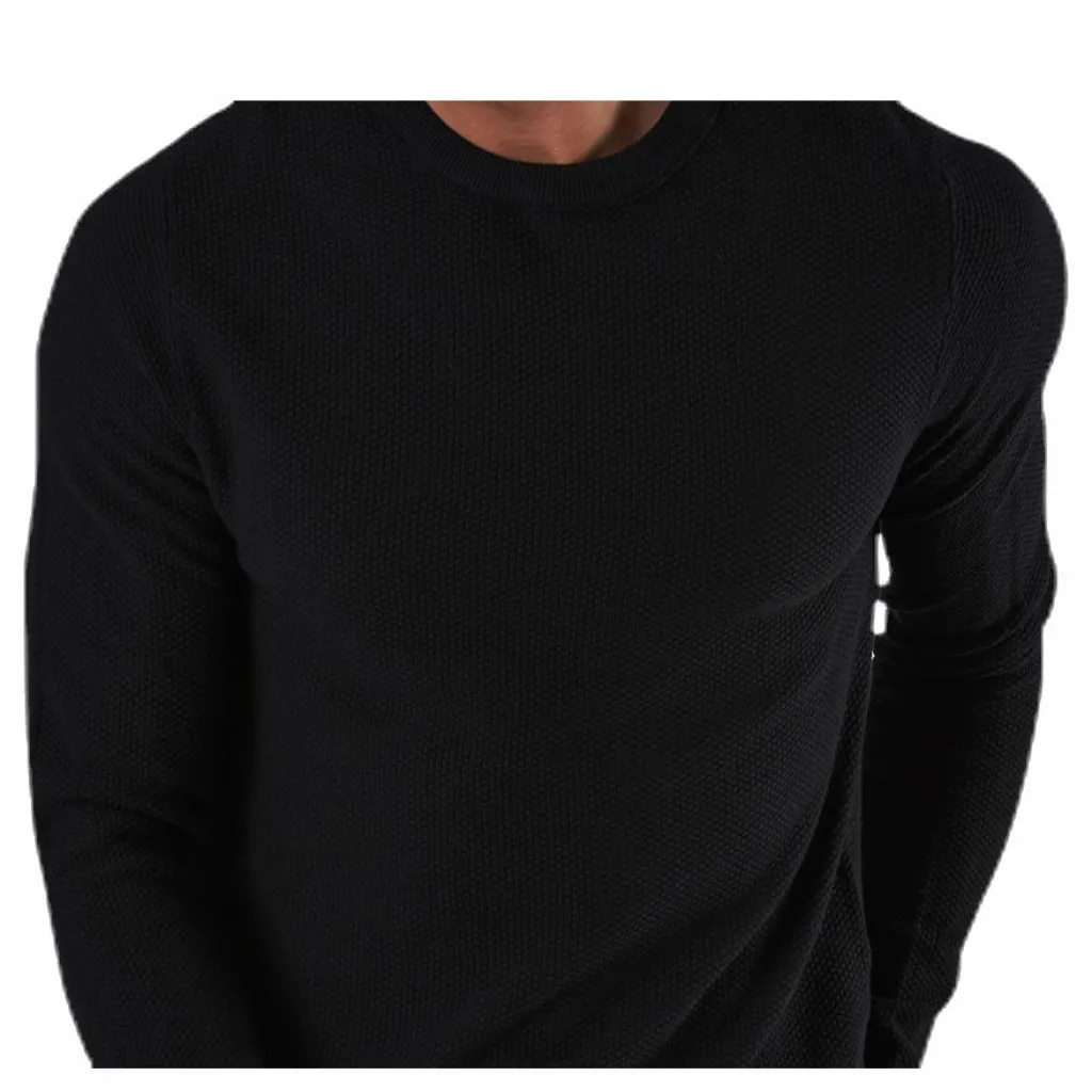 Jack & Jones Aaron Knit Crew Neck Black Svart
