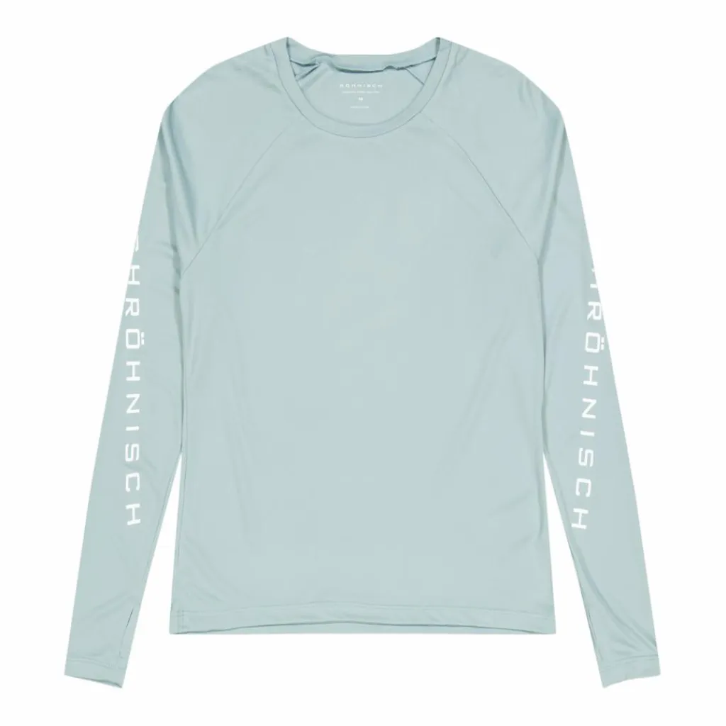 Röhnisch Active Logo Long Sleeve Silver Blue Blå Best
