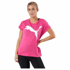 Active Logo Tee Pink*Puma Hot