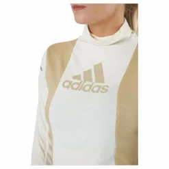 adidas Blocked Longsleeve Tee Women Wonder White / Beige Tone Vit Hot