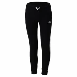 adidas Girls Essentials 3 Stripes Ft Pant Black / White Svart Sale