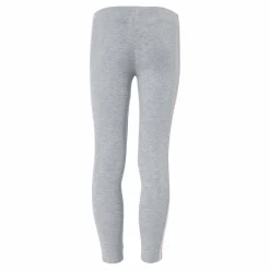 adidas Girls Essentials 3 Stripes Leggings Medium Grey Heather / Clear Pink Grå Clearance