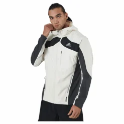 adidas Marathon Jacket Ocean P.Blue Men Wonder White / Black New