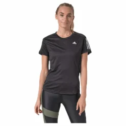 adidas Own The Run Tee Women Black Svart New