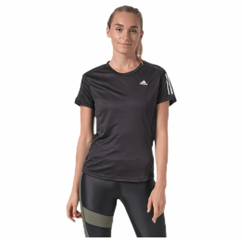 adidas Own The Run Tee Women Black Svart New