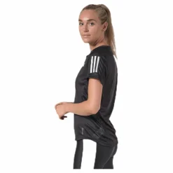 adidas Own The Run Tee Women Black Svart New