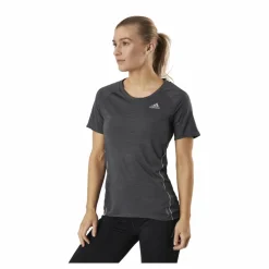 adidas Runner Tee Women Grey Six Svart Outlet