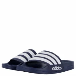 adidas Adilette Shower Slides Legend Ink / Cloud White / Legend Ink Blå Outlet