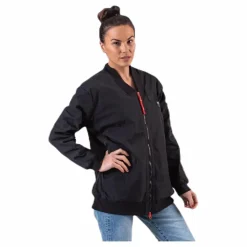 Adriana Lima Long Bomber Jacket Black*Puma Clearance