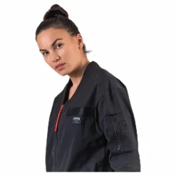 Adriana Lima Long Bomber Jacket Black*Puma Clearance