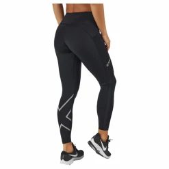 2XU Aero Mid-rise Comp Tights Black/silver Reflective Svart Sale