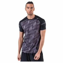 Mizuno Aero Tee Black/Grey Svart och Grå Sale