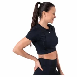 Nike Aeroadpt SS Crop Top Black Svart New