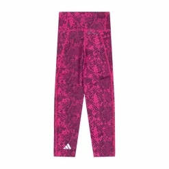 adidas AEROREADY Animal-Print Optime 7/8 High-Rise Pocket Leggings Selufu/Carbon/White Vit Hot