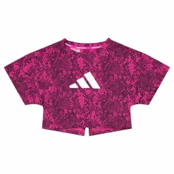 adidas AEROREADY Animal-Print T-Shirt Selufu/Carbon/White Vit Clearance
