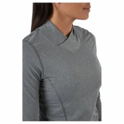 Agnes Ls Mock Neck Granite*Daily Sports Discount