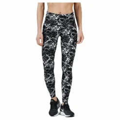 Endurance Alec Printed Tights White/Black Vit och Svart Outlet
