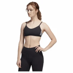 adidas All Me 3 Stripe Bra Black / White Svart Best
