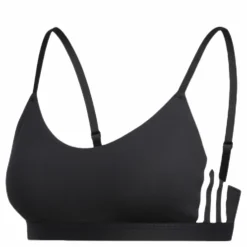 adidas All Me 3 Stripe Bra Black / White Svart Best