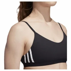 adidas All Me 3 Stripe Bra Black / White Svart Best