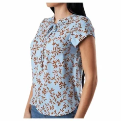 Only Alma Poly S/S Top Aop Blue Blå Online