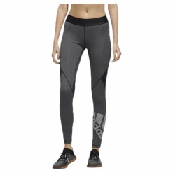 adidas Alphaskin Bos Long Tight White/Black Grå Hot