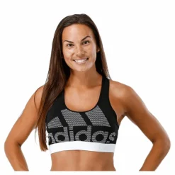 adidas Alphaskin Support Bra LG White/Black Svart Outlet
