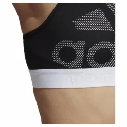adidas Alphaskin Support Bra LG White/Black Svart Outlet