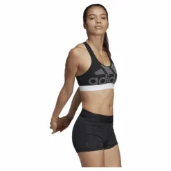 adidas Alphaskin Support Bra LG White/Black Svart Outlet