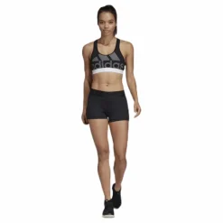adidas Alphaskin Support Bra LG White/Black Svart Outlet