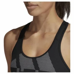 adidas Alphaskin Support Bra LG White/Black Svart Outlet
