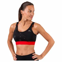 Only Play Alya Aop Sports Bra Black Svart Clearance