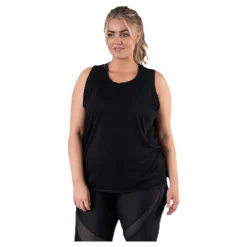 BLACC Alya Plus Size tank Black Svart