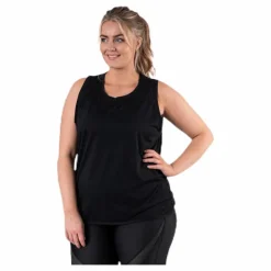 BLACC Alya Plus Size tank Black Svart