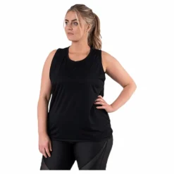 BLACC Alya Plus Size tank Black Svart