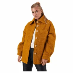 Pieces Anura Overshirt Yellow Gul Hot