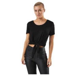 Arli S/S Knot Top Black*Only Hot
