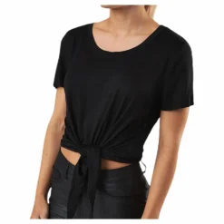Arli S/S Knot Top Black*Only Hot