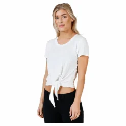 Only Arli S/S Knot Top White Vit Clearance