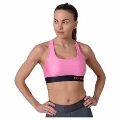 Under Armour Armour Mid Crossback Bra Pink Rosa New