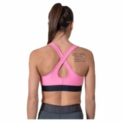 Under Armour Armour Mid Crossback Bra Pink Rosa New