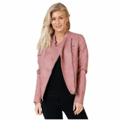 Only Ava Faux Leather Biker Otw Pink Rosa Sale
