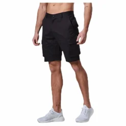 FRONTIER Ballastic Cargo Shorts Black Svart